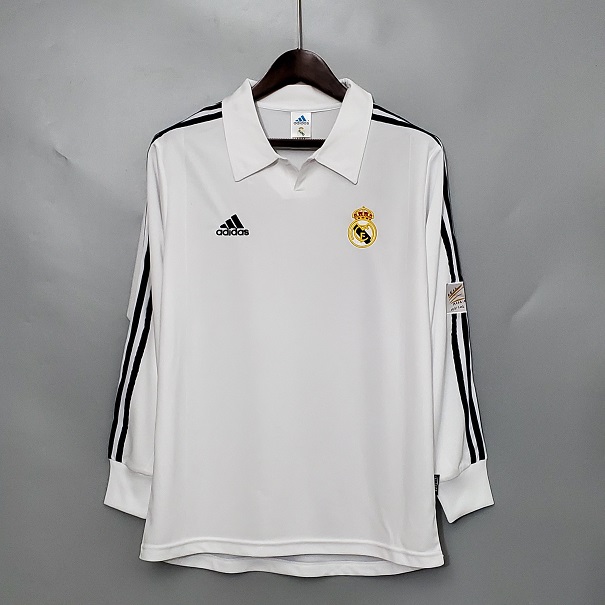 AAA Quality Real Madrid 01/02 Home Long Soccer Jersey
